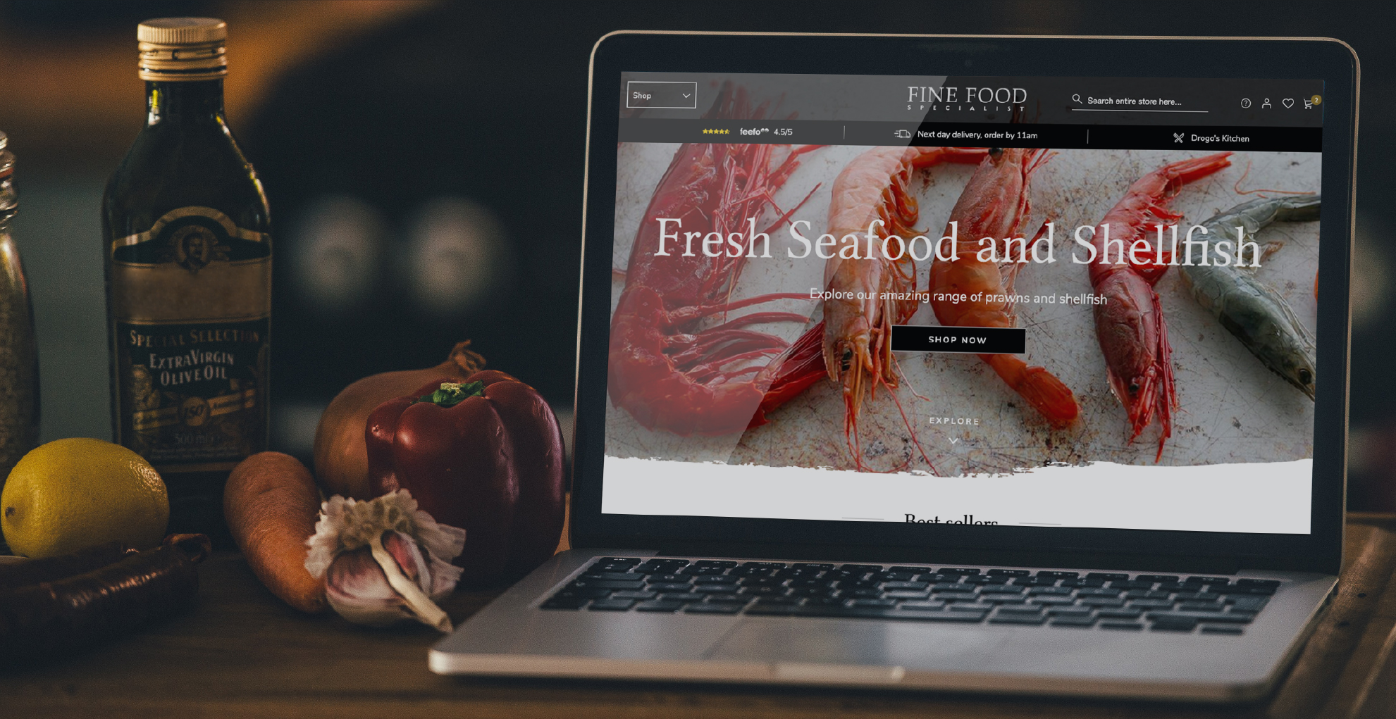 New Fine Food Specialist on a laptop