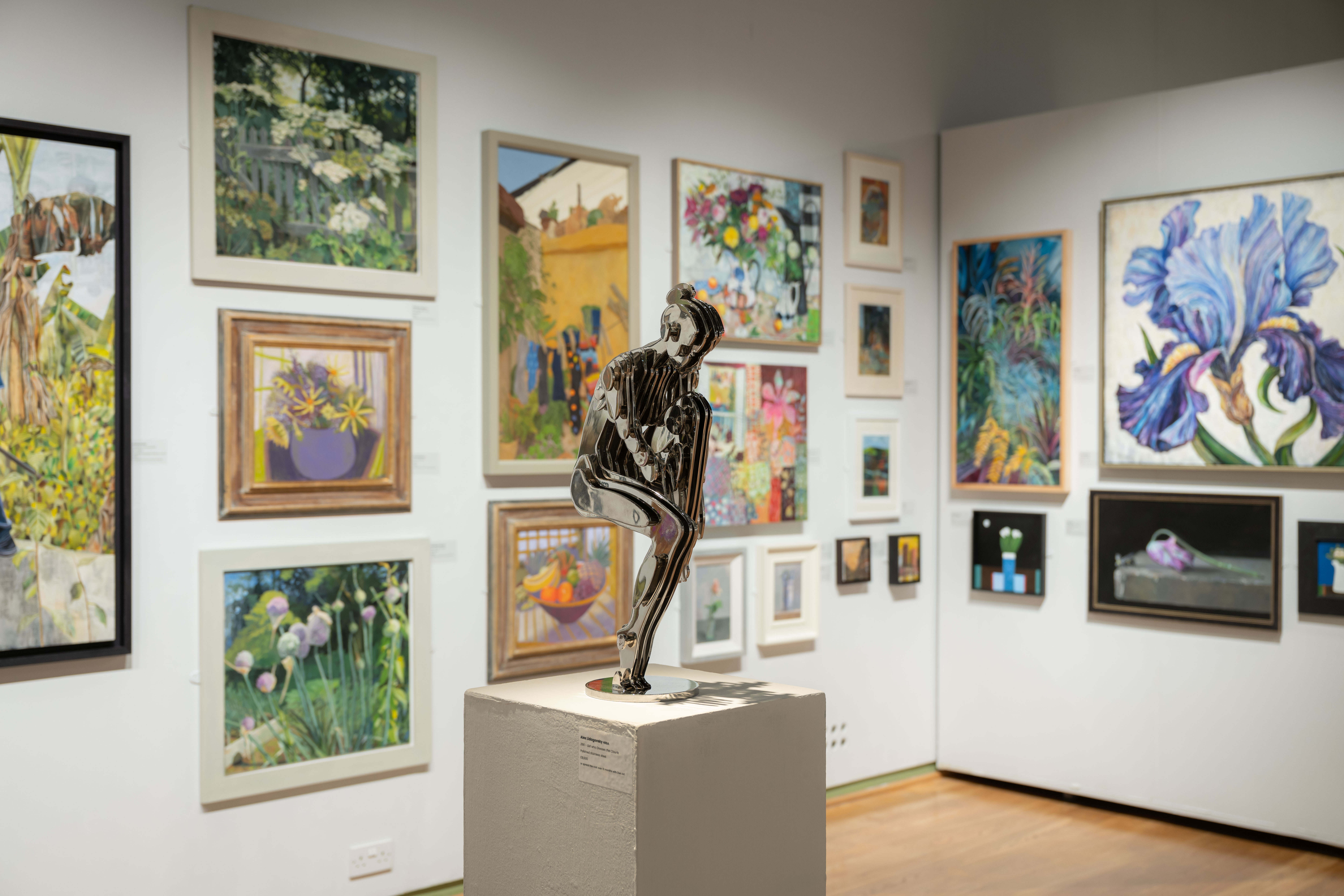 Framed art work and piece displayed in Mall Galleries
