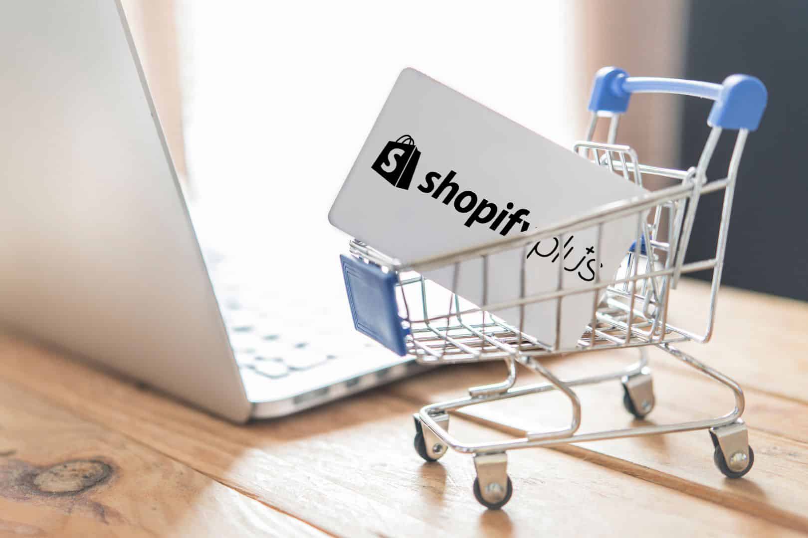 shopify plus logo in cart