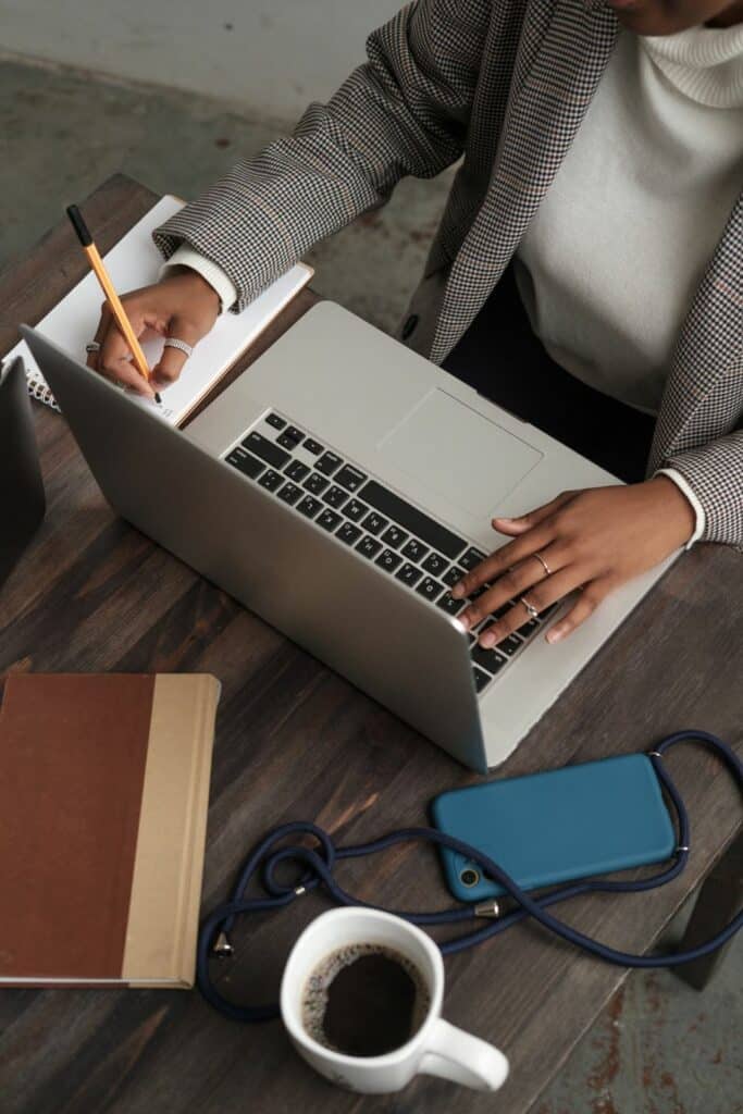 man working with laptop